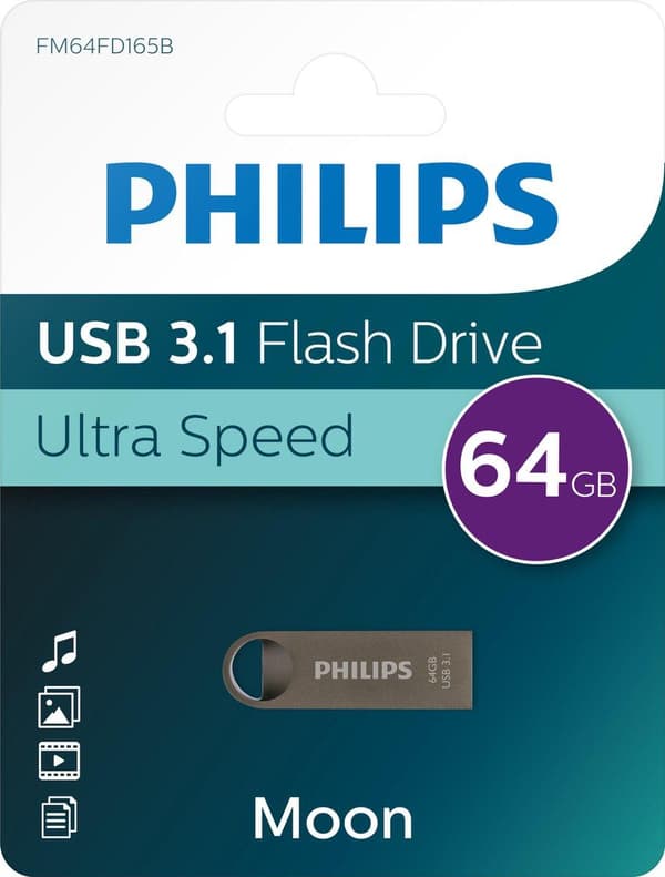 Philips FM64FD165B - USB 3.1 64GB - Måne