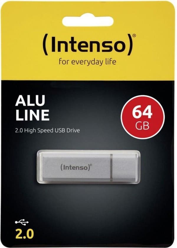 Intenso Alu Line USB-minne 64 GB USB 2.0 Silver 3521492