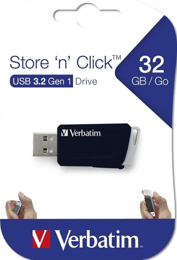 Verbatim Store 'n' Click - USB-Stick 3.2 GEN1 32 GB - Svart