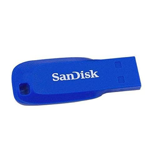 Sandisk Cruzer Blade - USB Flash Drive - 32GB - USB 2.0 - Electric Blue (SDCZ50C-032G-B35BE)