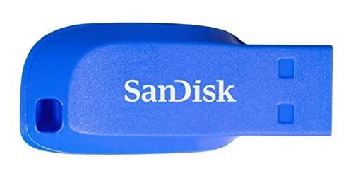 Sandisk Cruzer Blade - USB Flash Drive - 32GB - USB 2.0 - Electric Blue (SDCZ50C-032G-B35BE)