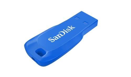 Sandisk Cruzer Blade - USB-minne - 32GB - USB 2.0 - Electric Blue (SDCZ50C-032G-B35BE)