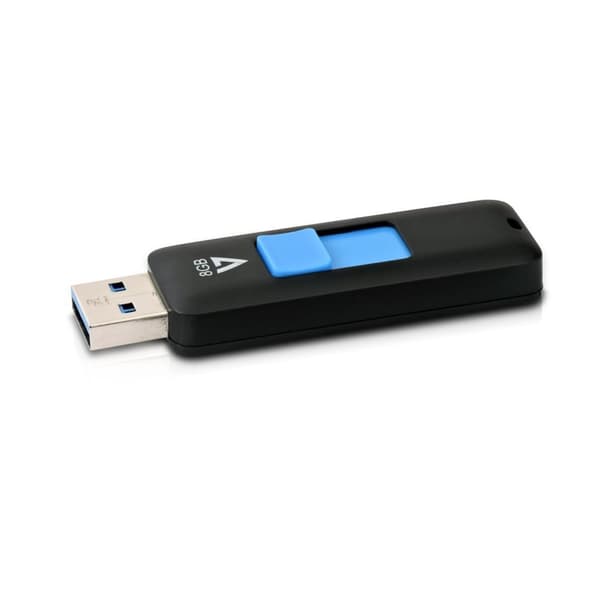V7 VF3GAR-3E - USB-muistitikku - 8 Gt - USB3.0 - Musta (VF38GAR-3E)