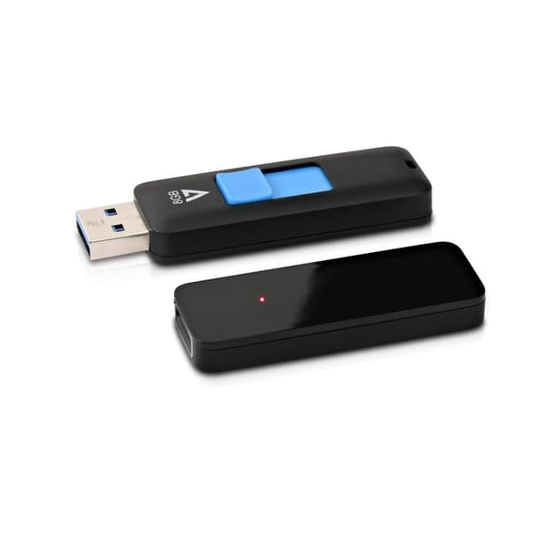 V7 VF3GAR-3E - USB-muistitikku - 8 Gt - USB3.0 - Musta (VF38GAR-3E)