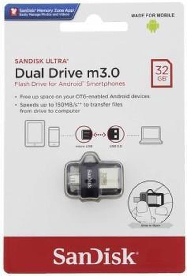SanDisk Dual Drive Ultra | 32GB | USB 3.0 - USB Stick