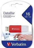Miniatyrbild 3 av 3: Verbatim DataBar - USB-minne - 16GB - USB 2.0 - Röd