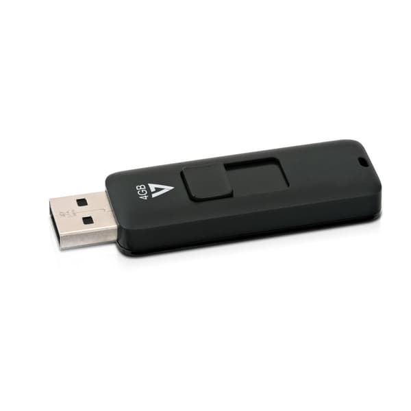 V7 VF24GAR-3E - USB Flash Drive - 4GB - USB2.0 - Sort (VF24GAR-3E)