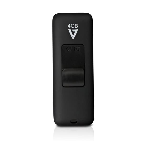 V7 VF24GAR-3E - USB Flash Drive - 4GB - USB2.0 - Sort (VF24GAR-3E)