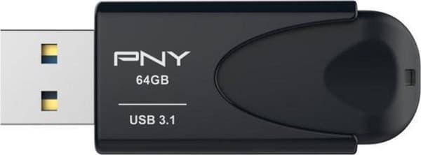 PNY Attaché 4 3.1 USB-minne 64 GB USB Typ-A 3.2 Gen 1 (3.1 Gen 1) Svart