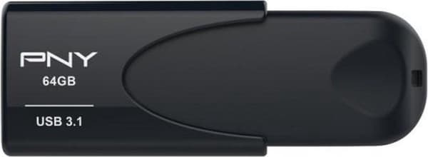 PNY Attaché 4 3.1 USB-minne 64 GB USB Typ-A 3.2 Gen 1 (3.1 Gen 1) Svart