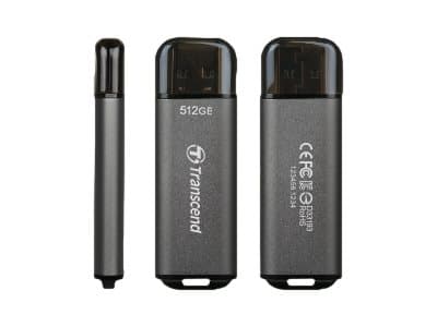 Transcend JetFlash 920 - USB flash-enhet - 512 GB - USB 3.2 Gen 1 - rymdgrå