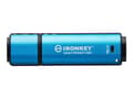 Pikkukuva 1 / 5: Kingston Technology IronKey VP50, 16 GB, USB Type-C, 3.2 Gen 1 (3.1 Gen 1), 250 MB/s, Suojus, Musta, Sininen