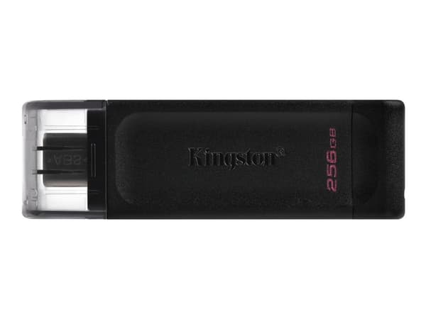Kingston DataTraveler 70 - USB flash-enhet - 256 GB - USB-C 3.2 Gen 1 Svart