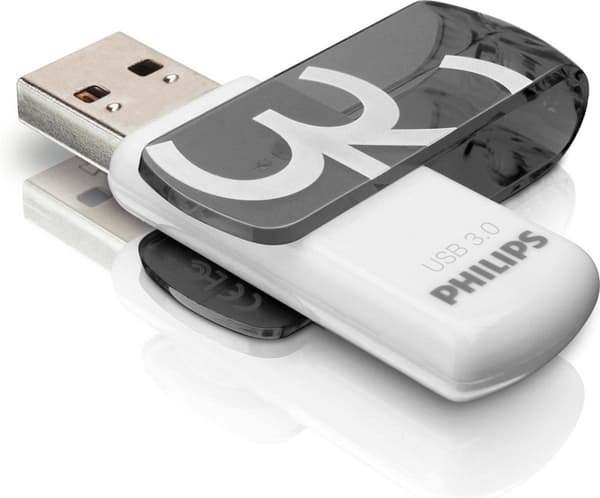 Philips FM32FD00D - USB 3.0 32GB - Kirkas - Harmaa - 2 kpl