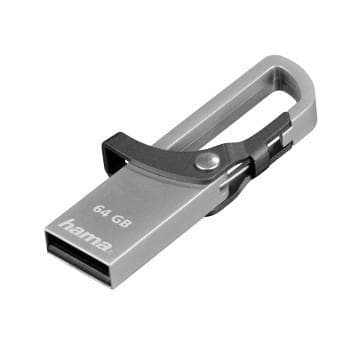 Hama FlashPen Hook-Style USB-minne 64 GB USB 2.0 Grå 00123922 Grå
