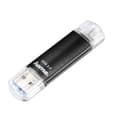 Miniatyrbillede 1 af 5: Hama FlashPen Laeta Twin USB stick smartphone/tablet Sort 128 GB USB 3.2 Gen 1 (USB 3.0), Micro USB 2.0