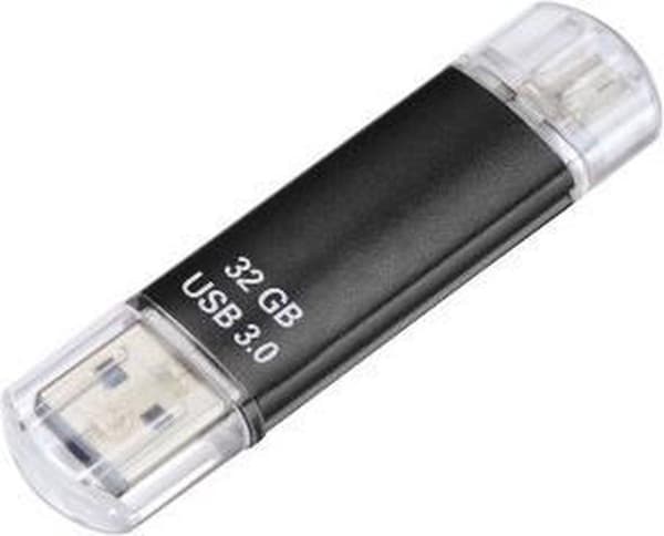 Hama FlashPen Laeta Twin USB stick smartphone/tablet Sort 32 GB USB 3.2 Gen 1 (USB 3.0), Micro USB 2.0