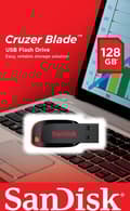 Miniatyrbild 6 av 11: SanDisk Cruzer Blade USB-minne 128 GB USB Typ-A 2.0 Svart, Röd