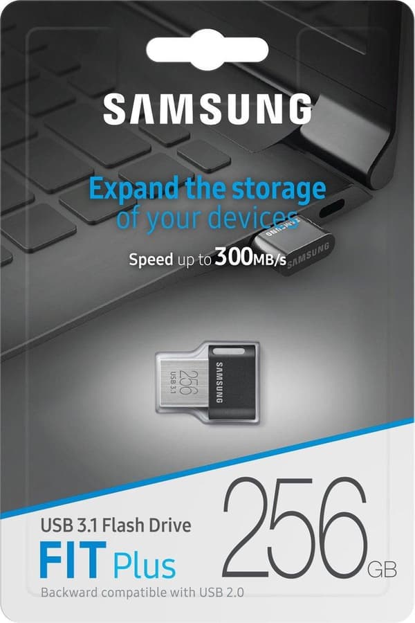 Samsung MUF-256AB USB-flashdrev 256 GB USB Type-A 3.2 Gen 1 (3.1 Gen 1) Grå, Sølv