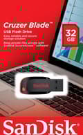 Miniatyrbild 6 av 11: SanDisk Cruzer Blade USB-minne 32 GB USB Type-A 2.0 Svart, Röd