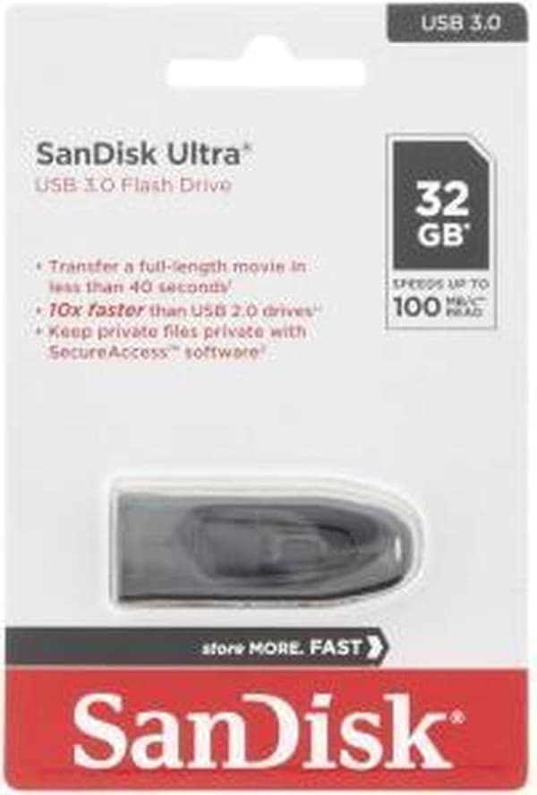 SanDisk Ultra USB-minne 32 GB USB Type-A 3.2 Gen 1 (3.1 Gen 1) Svart
