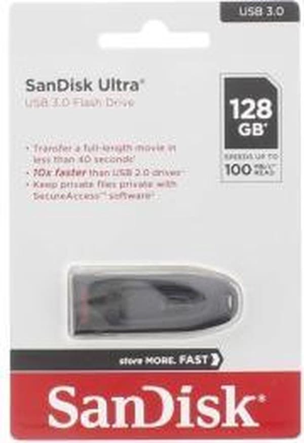 SanDisk Ultra USB-muistitikku 128 Gt USB Type-A 3.0 Black
