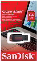 Miniatyrbild 4 av 11: SanDisk Cruzer Blade USB-minne 64 GB USB Typ-A 2.0 Svart, Röd