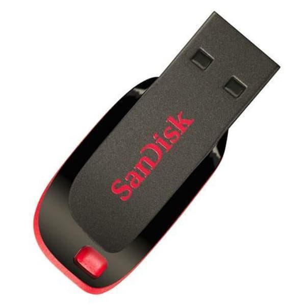 SanDisk Cruzer Blade USB-minne 64 GB USB Typ-A 2.0 Svart, Röd