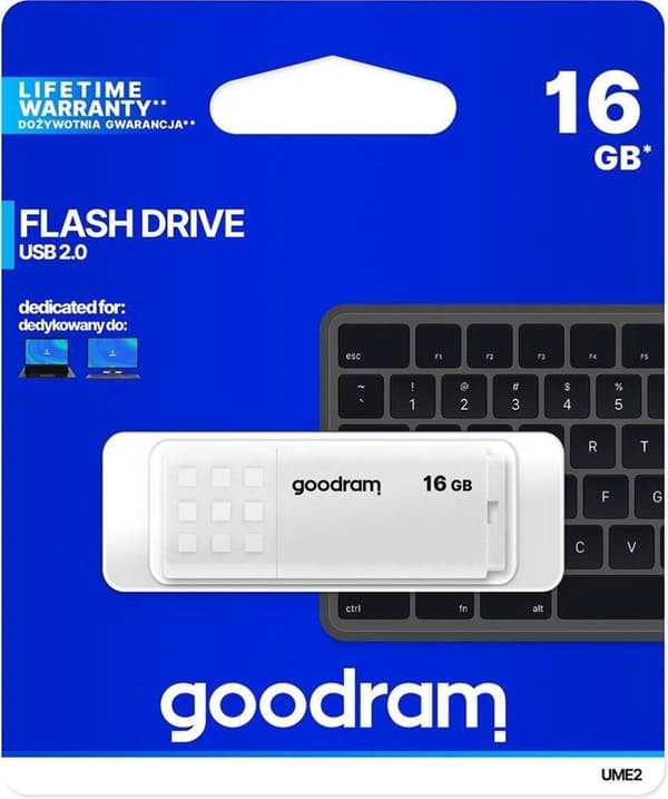 Goodram USB-minne UME2 16 GB USB Typ-A 2.0 Vit