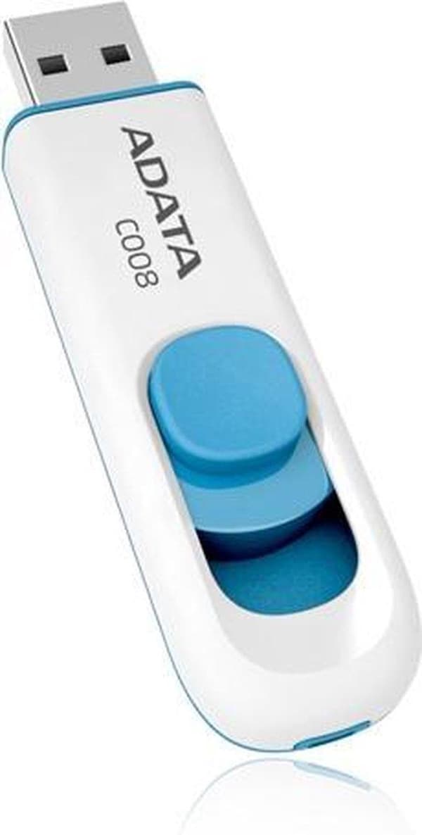 ADATA 64GB C008 USB-flashdrev USB Type-A 2.0 Blå, Hvid Blå, Hvid