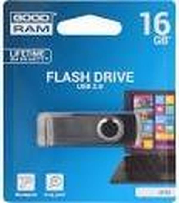 Goodram UTS2 USB-minne 16 GB USB Type-A 2.0 Svart,Silver
