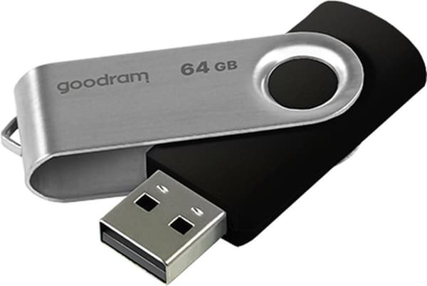 Goodram UTS2 USB-minne 64 GB USB Typ-A 2.0 Svart, Silver
