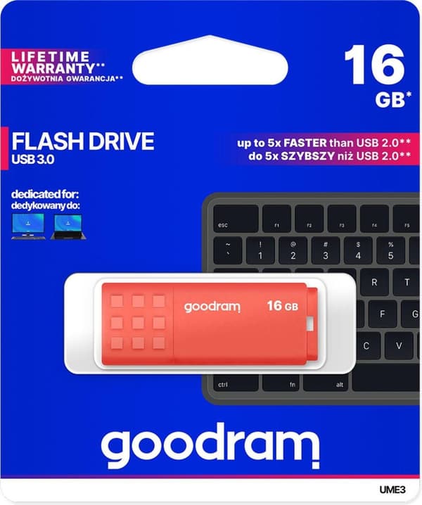 Goodram UME3-0160O0R1 USB-minne 16 GB USB Typ-A 3.2 Gen 1 (3.1 Gen 1) Orange
