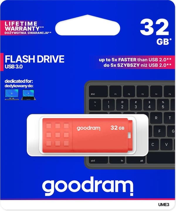 Goodram 32GB USB 3.0 USB-minne USB Typ-A Orange