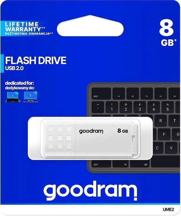 Goodram USB-minne UME2 8 GB USB Typ-A 2.0 Vit