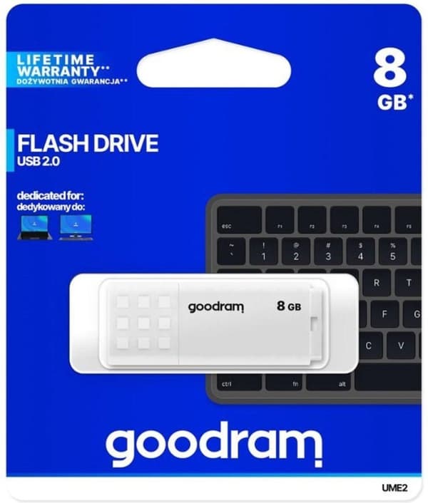 Goodram USB-minne UME2 8 GB USB Typ-A 2.0 Vit
