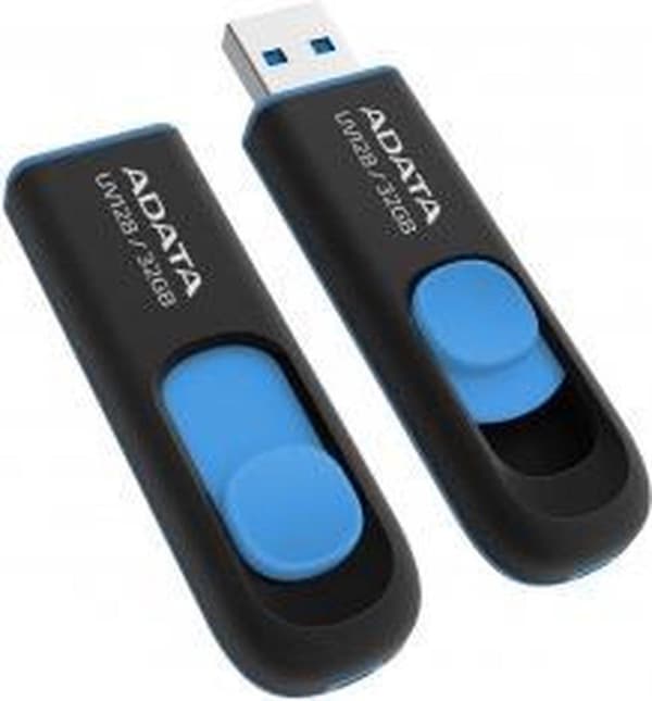 ADATA DashDrive UV128 32GB USB-muistitikku USB Type-A 3.2 Gen 1 (3.1 Gen 1) Musta, Sininen