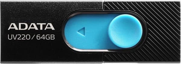 ADATA UV220 USB-flashdrev 64 GB USB Type-A 2.0 Sort, Blå Sort, Blå