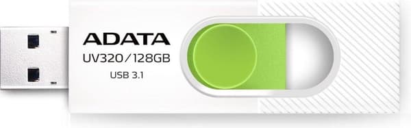 ADATA UV320 USB-minne 128 GB USB Typ-A 3.2 Gen 1 (3.1 Gen 1) Grön, Vit
