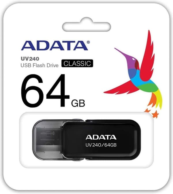 ADATA UV240 USB-minne 64 GB USB Type-A 2.0 Svart
