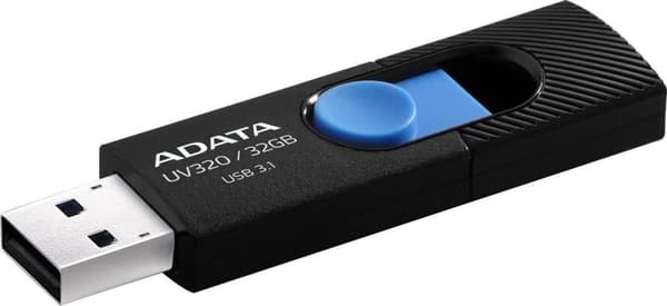 ADATA UV320 USB-muistitikku 32 Gt USB Type-A 3.2 Gen 1 (3.1 Gen 1) Musta, Sininen musta, Sininen