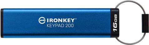 Kingston IronKey Tastatur 200 - 16GB (hardwarekrypteret USB-stick) (IKKP200/16GB) Blå