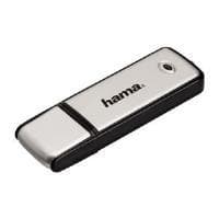 Hama FlashPen "Fancy" - USB Flash Drive - 64GB - USB2.0 - sort, sølv (108062) Sort, Sølv