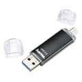 Miniatyrbild 3 av 5: Hama FlashPen "Laeta Twin" - USB flash drive - 256 GB - USB 3.0 / micro USB - black