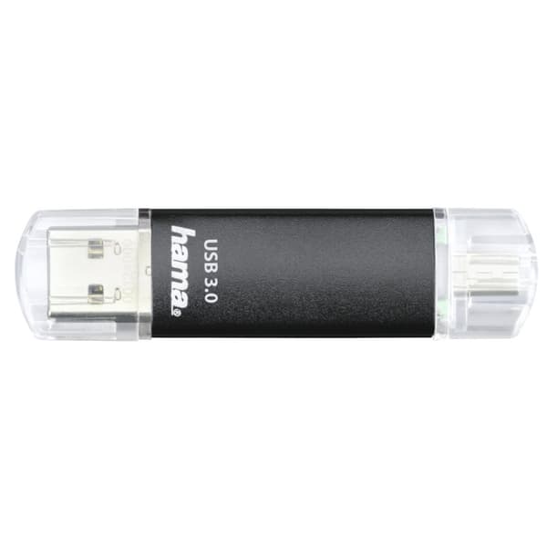 Hama FlashPen "Laeta Twin" - USB flash drive - 256 GB - USB 3.0 / micro USB - black