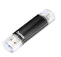 Miniatyrbillede 1 af 6: hama "Laeta Twin" USB 3.0 OTG Memory Stick FlashPen, 16 GB lavet af plastik, dataoverførselshastighed: 45 MBit/s, - 1 vare (00123998)
