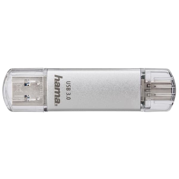 Hama FlashPen "C-Laeta" - USB flash drive - 128 GB - USB 3.0/USB Type C - silver