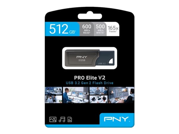 Pendrive PNY Pendrive 512GB USB 3.2 PRO Elite V2 P-FD512PROV2-GE