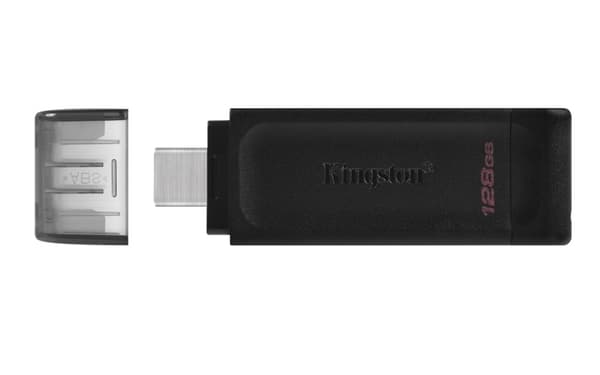 Kingston pendrive DT70 (128 GB | USB-C) Sort