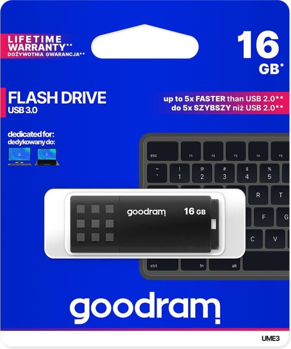 Goodram UME3 USB-minne 16 GB USB Type-A 3.0 (3.1 Gen 1) Svart